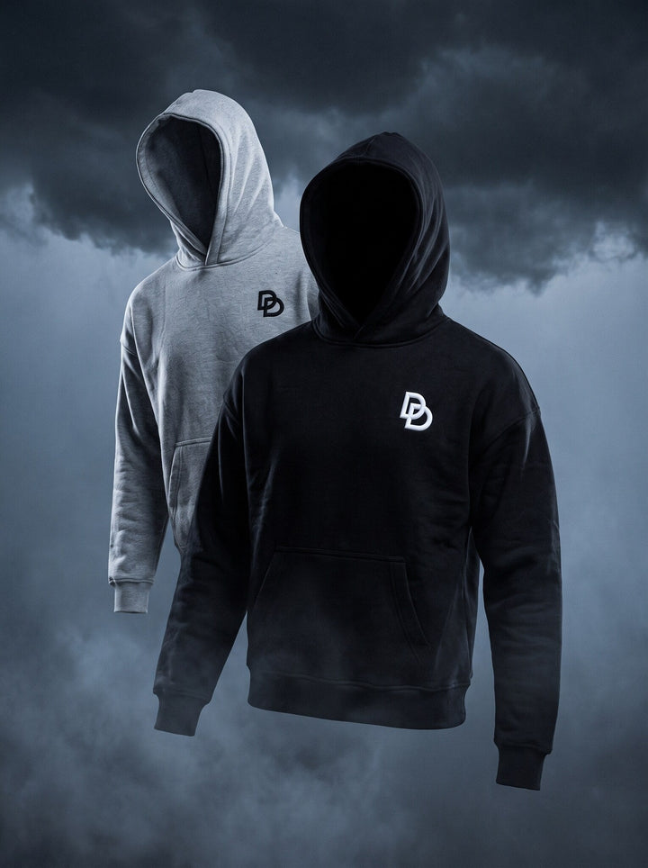 Sweats Monogramme noir et gris chiné superposés