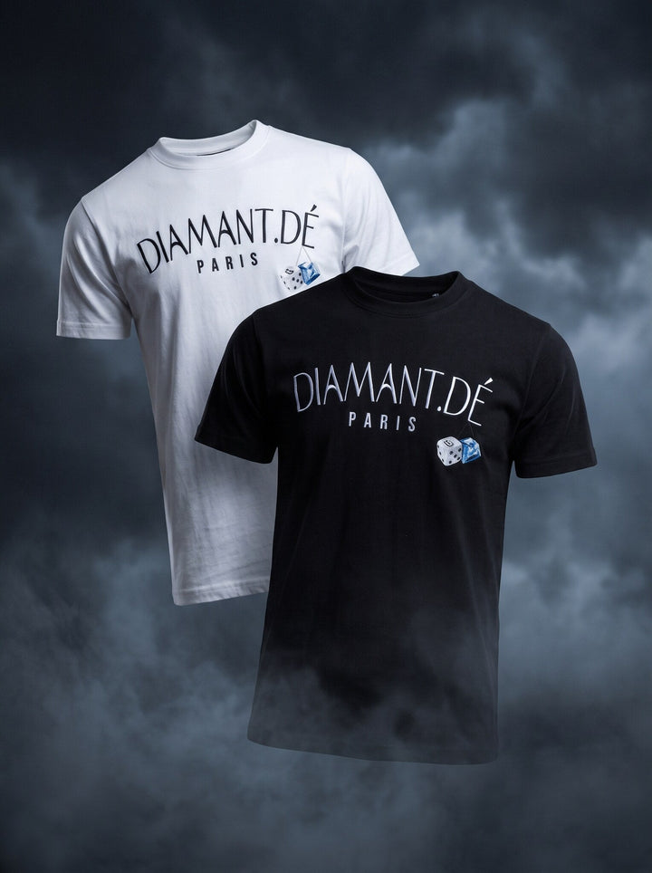 Tees Diamant.Dé Paris noir et blanc superposés